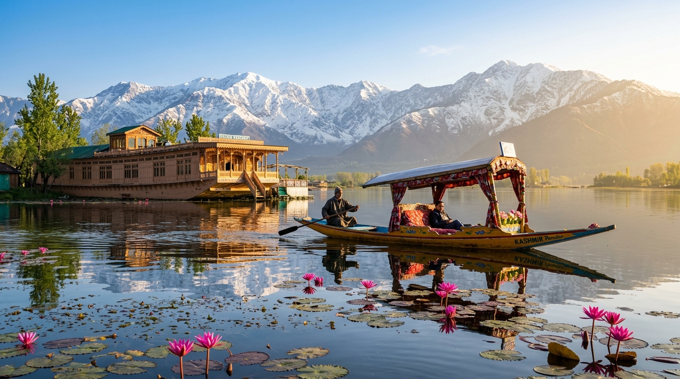 Kashmir Dal Lake Shikara and Gulmarg Snow Tour